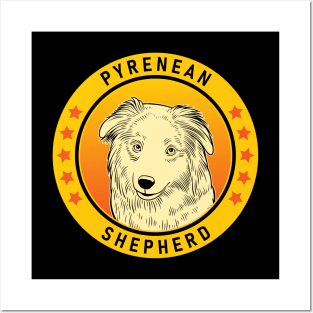 Pyrenean Shepherd Dog Portrait Posters and Art